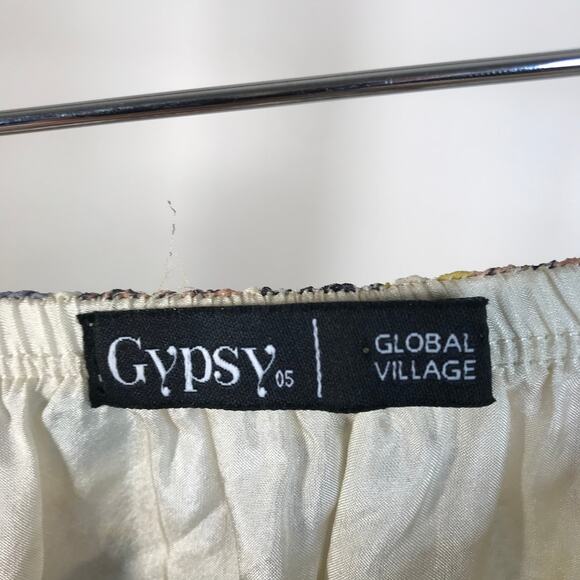 Gypsy 05 • Silk Strapless Floral Dress XS - Picture 3 of 9